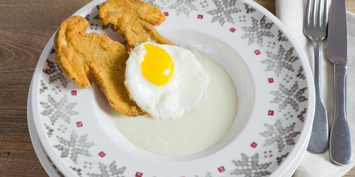 FONDUTA DI EMMENTAL CON UOVO ALL'OCCHIO DI BUE E PORCINI ...